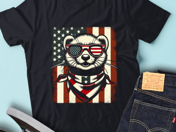 Lt171 ferrets gift usa flag ferret lover animal fans t shirt vector graphic