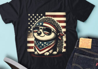 LT174 Hedgehogs USA Flag 4th Of July Patriotic Gift