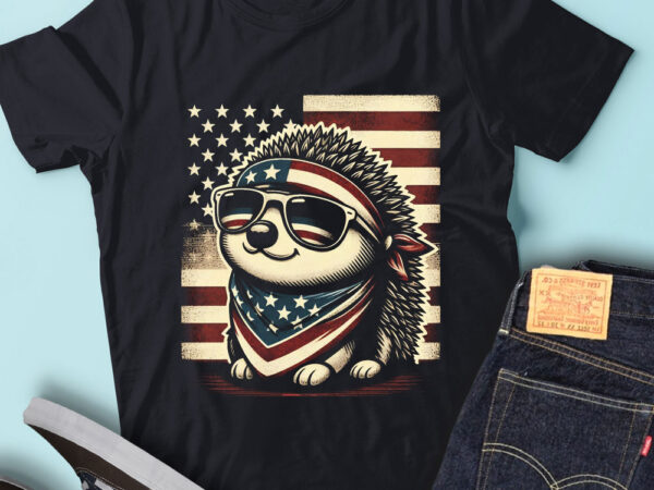 Lt174 hedgehogs usa flag 4th of july patriotic gift t shirt vector graphic