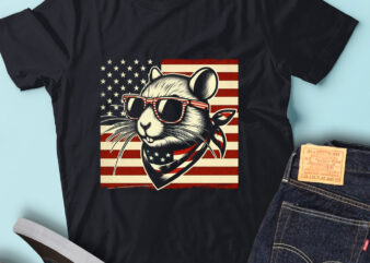 LT176 Gerbil USA Flag Cute Mouse Patriotic Animal Lover