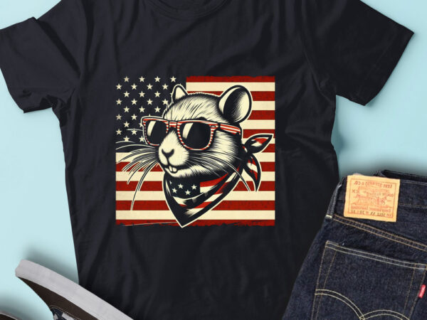 Lt176 gerbil usa flag cute mouse patriotic animal lover t shirt vector graphic