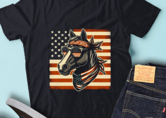 LT181 Patriotic Horse USA Flag 4th Of July Animal Lover Gift