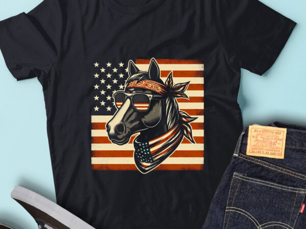 Lt181 patriotic horse usa flag 4th of july animal lover gift t shirt vector graphic