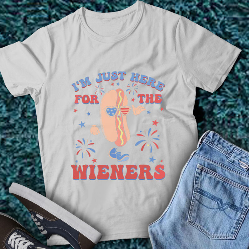 LT189 4th Of July Patriotic I’m Just Here For The Wieners