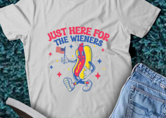 LT190 July 4th Patriotic American Just Here For The Wieners