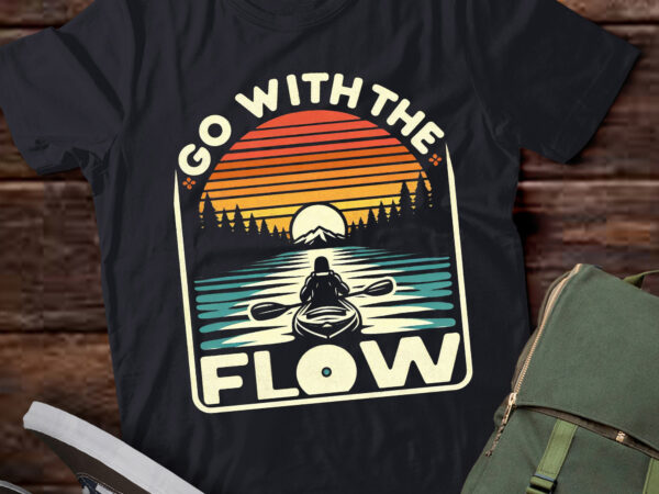 Lt206 with the flow kayak camping kayaker gifts outdoors tee t shirt vector graphic