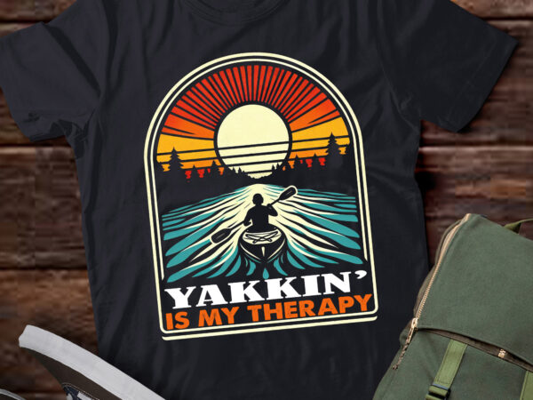 Lt210 yakkin’s is my therapy kayak lover quote gift t shirt vector graphic