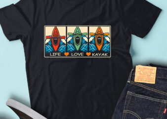 LT212 Life Love Kayak Gift for Outdoor Funny Kayaking t shirt vector graphic