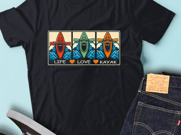 Lt212 life love kayak gift for outdoor funny kayaking t shirt vector graphic