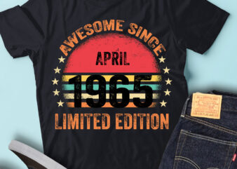 LT93 Birthday Awesome Since April 1965 Limited Edition t shirt vector graphic