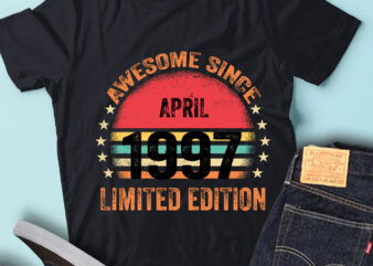 LT93 Birthday Awesome Since April 1997 Limited Edition t shirt vector graphic