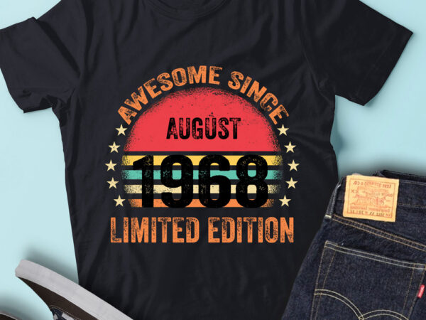 Lt93 birthday awesome since august 1968 limited edition t shirt vector graphic