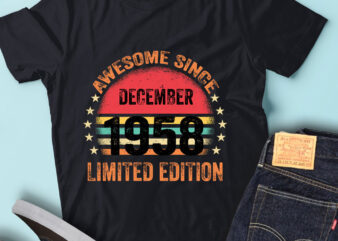 LT93 Birthday Awesome Since December 1958 Limited Edition t shirt vector graphic