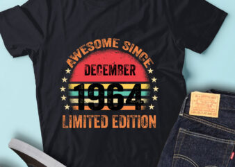 LT93 Birthday Awesome Since December 1964 Limited Edition t shirt vector graphic