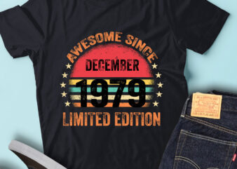 LT93 Birthday Awesome Since December 1979 Limited Edition t shirt vector graphic