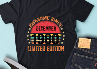 LT93 Birthday Awesome Since December 1980 Limited Edition t shirt vector graphic