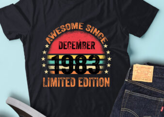 LT93 Birthday Awesome Since December 1983 Limited Edition t shirt vector graphic