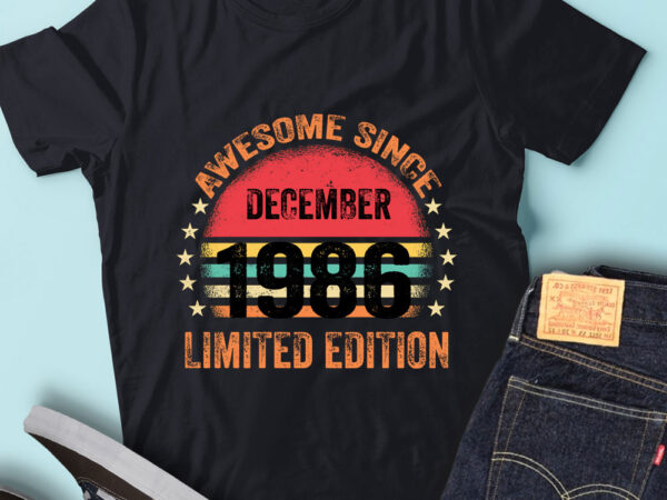 Lt93 birthday awesome since december 1986 limited edition t shirt vector graphic