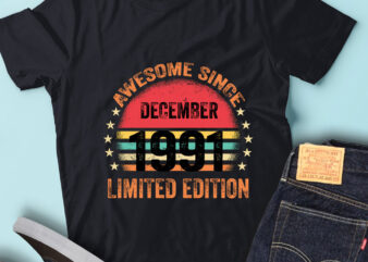 LT93 Birthday Awesome Since December 1991 Limited Edition t shirt vector graphic