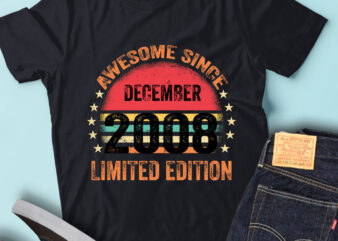 LT93 Birthday Awesome Since December 2008 Limited Edition t shirt vector graphic