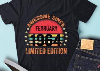 LT93 Birthday Awesome Since February 1964 Limited Edition t shirt vector graphic