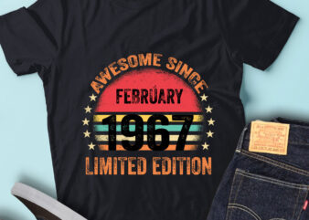 LT93 Birthday Awesome Since February 1967 Limited Edition t shirt vector graphic