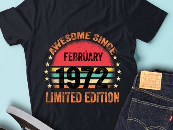 Lt93 birthday awesome since february 1972 limited edition t shirt vector graphic