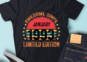 LT93 Birthday Awesome Since January 1993 Limited Edition t shirt vector graphic