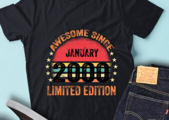 LT93 Birthday Awesome Since January 2000 Limited Edition t shirt vector graphic