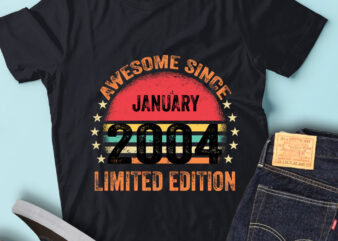LT93 Birthday Awesome Since January 2004 Limited Edition t shirt vector graphic