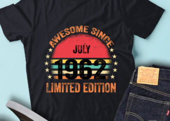 LT93 Birthday Awesome Since July 1962 Limited Edition t shirt vector graphic