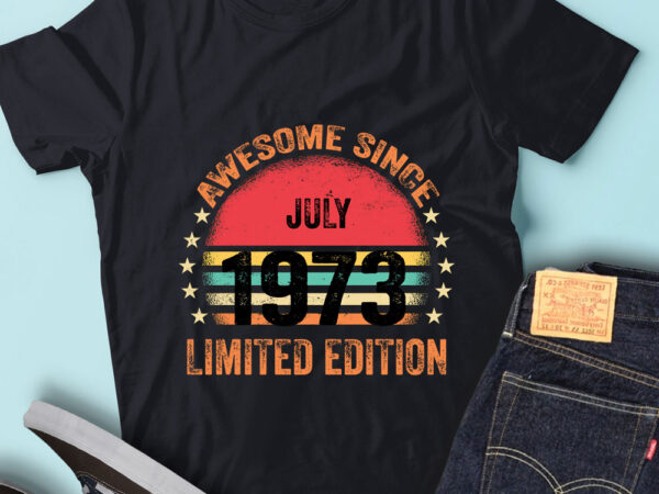 Lt93 birthday awesome since july 1973 limited edition t shirt vector graphic