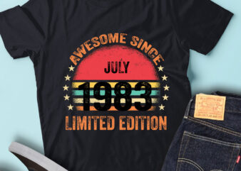 LT93 Birthday Awesome Since July 1983 Limited Edition t shirt vector graphic