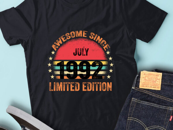 Lt93 birthday awesome since july 1992 limited edition t shirt vector graphic