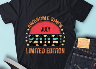 LT93 Birthday Awesome Since July 2003 Limited Edition t shirt vector graphic