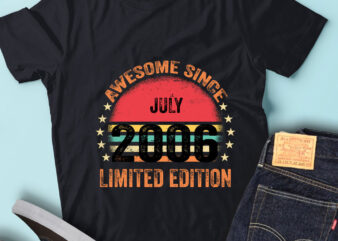 LT93 Birthday Awesome Since July 2006 Limited Edition t shirt vector graphic