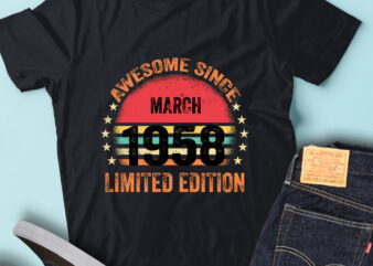 LT93 Birthday Awesome Since March 1958 Limited Edition t shirt vector graphic