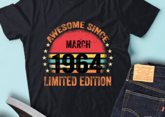 LT93 Birthday Awesome Since March 1964 Limited Edition t shirt vector graphic