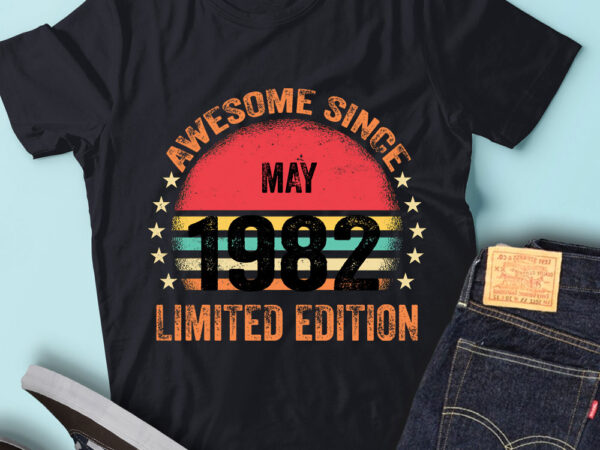 Lt93 birthday awesome since may 1982 limited edition t shirt vector graphic