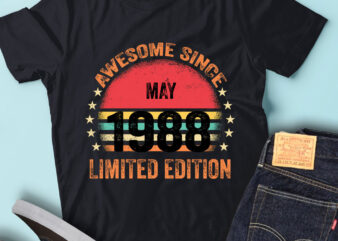 LT93 Birthday Awesome Since May 1988 Limited Edition t shirt vector graphic