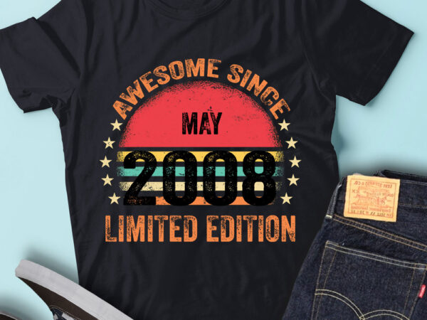 Lt93 birthday awesome since may 2008 limited edition t shirt vector graphic