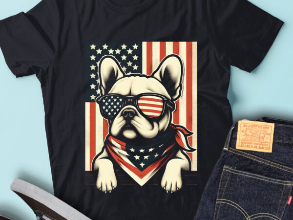 Lt94 patriotic french bulldog usa flag dog funny dog lover t shirt vector graphic