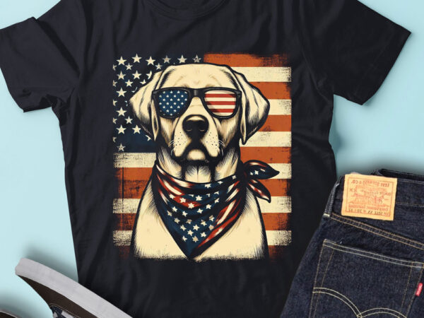Lt95 white lab retrievers t shirt gift usa flag dog owner