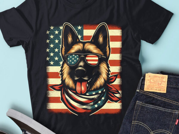 Lt98 german shepherds t shirt usa flag patriotic dog lover