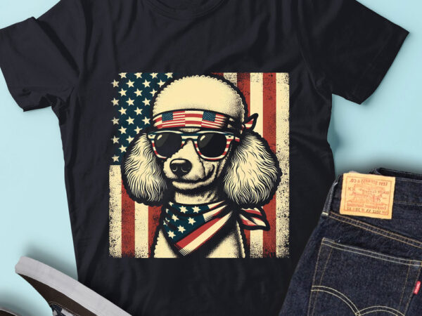 Lt99 patriotic poodle gift usa flag puppy dog lover t shirt vector graphic