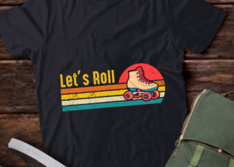 Lets Roll Roller Skating Lover Rollerblades Skater Gift lts-d t shirt vector graphic