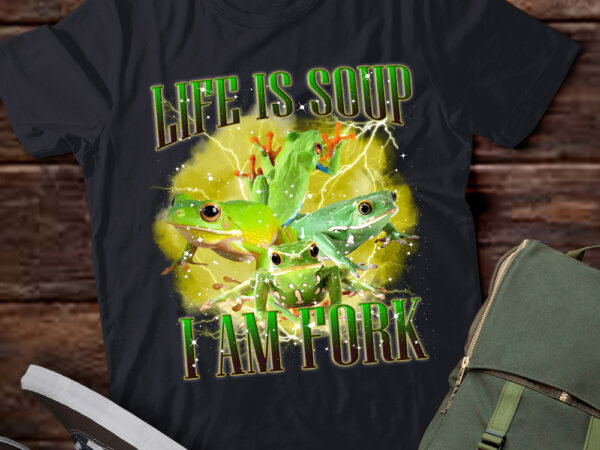 Life is soup i am fork frog vintage 90s graphic, funny frog retro, toad meme ltsd