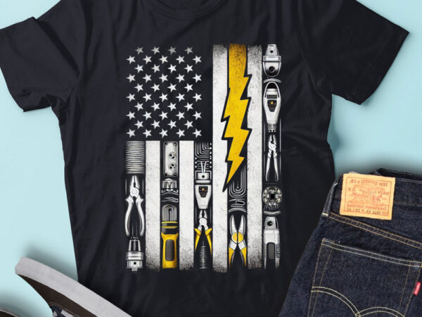 M170 electrician us flag tools for electricians t shirt designs for sale