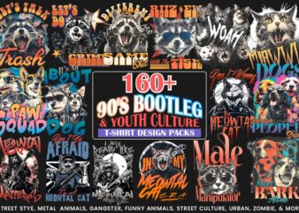 90s bootleg png t-shirt designs bundle | urban streetwear, animals bootleg and youth culture graphic t shirt