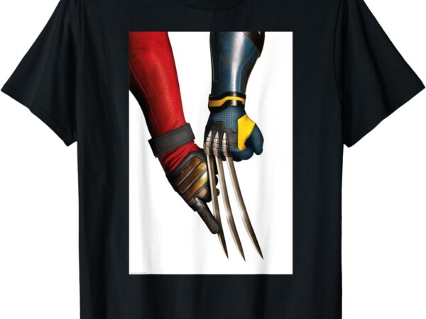 Marvel studios deadpool & wolverine claw touch poster t-shirt